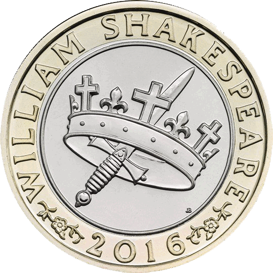 UK 2016 Shakespeare Histories 2 Coin Is Worth Face Value