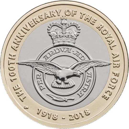2018 £2 Coin RAF Centenary Badge