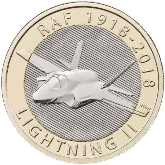 2018 RAF Centenary F-35 Lightning II £2 Coin