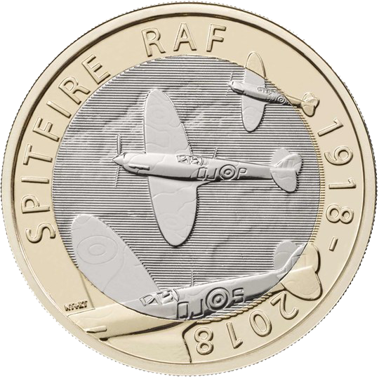 2018 £2 Coin RAF Centenary Spitfire