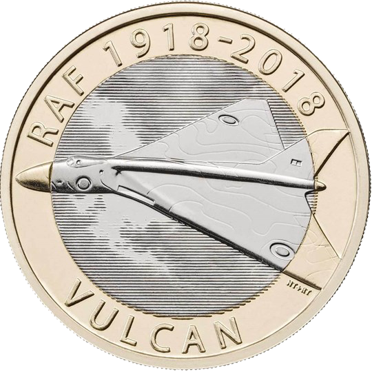 2018 £2 Coin RAF Centenary Vulcan