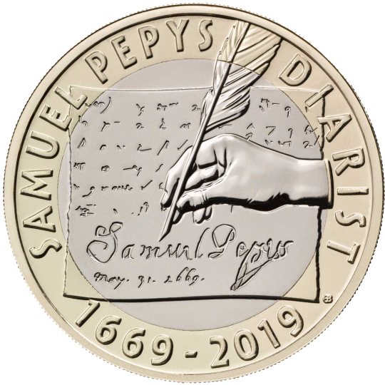 2019 Samuel Pepys £2 Coin