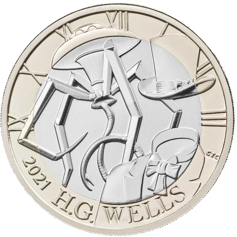 2021 £2 Coin H.G. Wells
