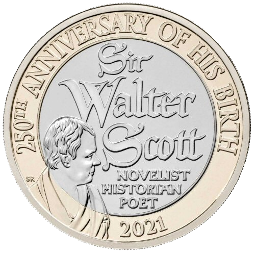 2021 £2 Coin Sir Walter Scott
