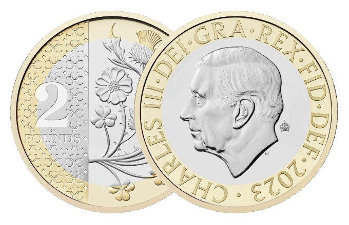 2023 £2 Coin National Flowers (Crown privy mark)