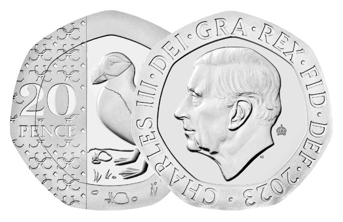 2023 20p Coin Puffin (Crown privy mark)