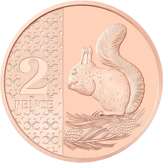 2023 2p Coin Red Squirrel