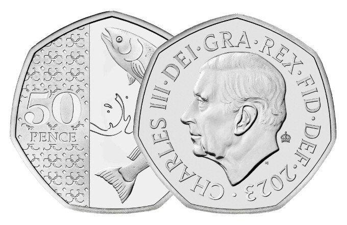 2023 50p Coin Atlantic Salmon (Crown privy mark)