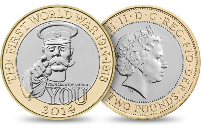 2014 £2 Coin First World War Centenary (Reverse / Obverse)