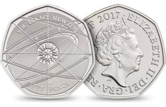 2017 50p Coin Sir Isaac Newton (Reverse / Obverse)