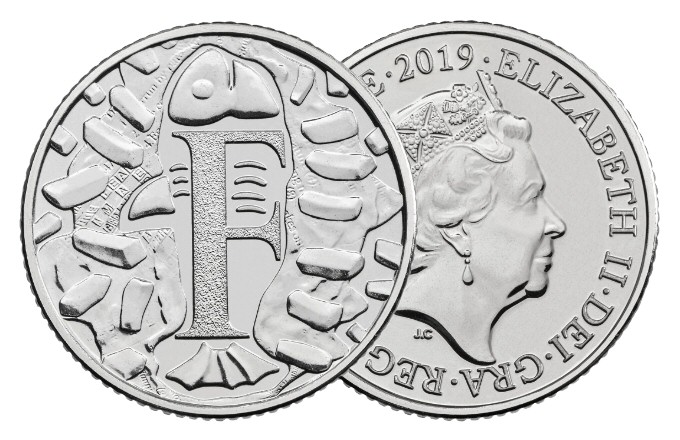 2019 10p Coin F - Fish and Chips