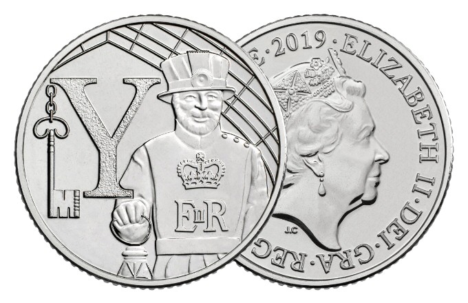 2019 10p Coin Y - Yeoman Warder