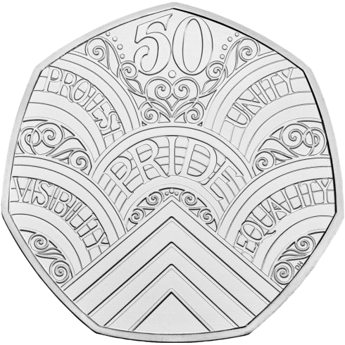 2022 50 Years of Pride 50p