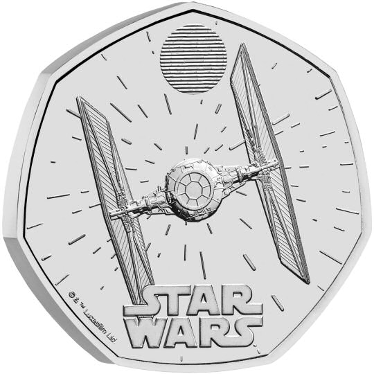 2024 50p Coin Star Wars Tie Fighter