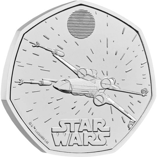 2024 50p Coin Star Wars X-Wing