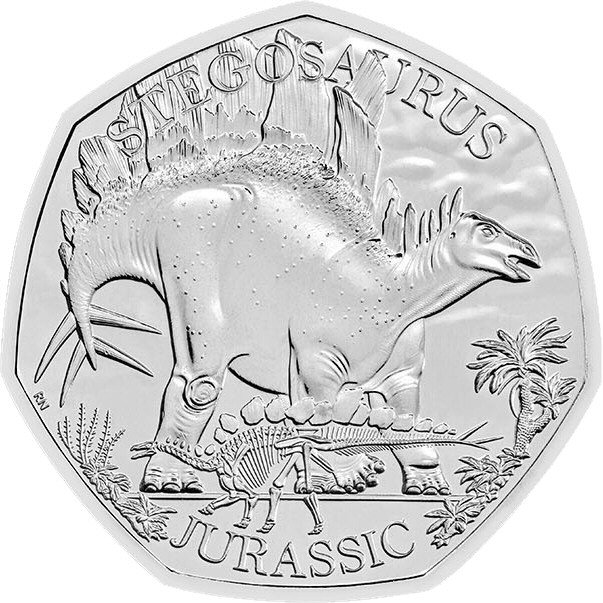 2024 50p Coin Dinosaur Stegosaurus