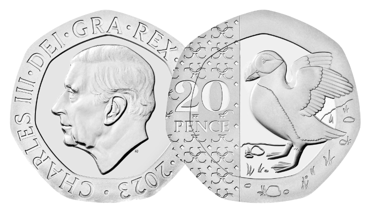 2023 20p Coin Puffin (Reverse / Obverse)