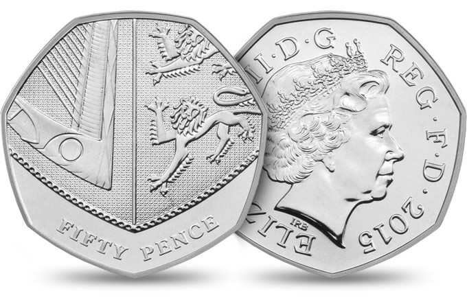 50p Coin 2015 Shield of the Royal Arms