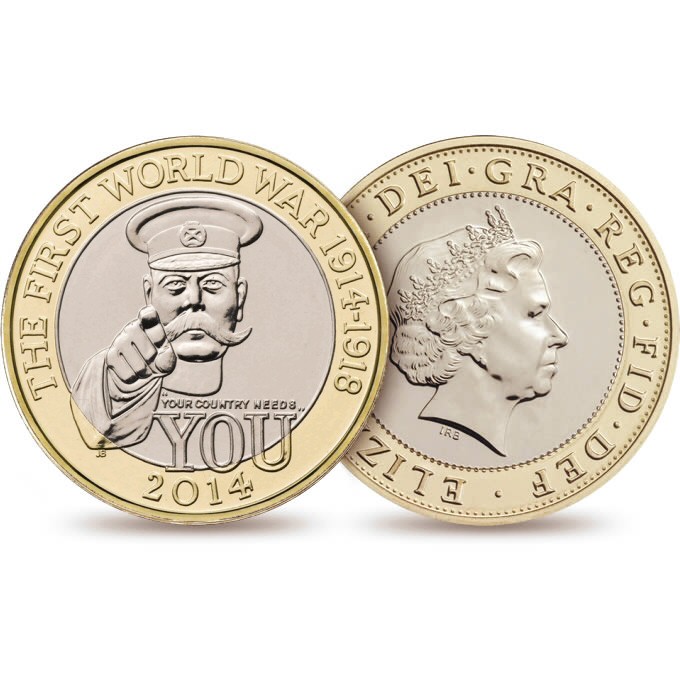 2014 £2 Coin First World War Centenary (Error: Mule)