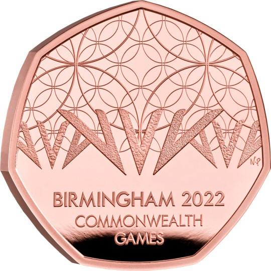 Birmingham 2022 Commonwealth Games 50p Gold Proof Coin