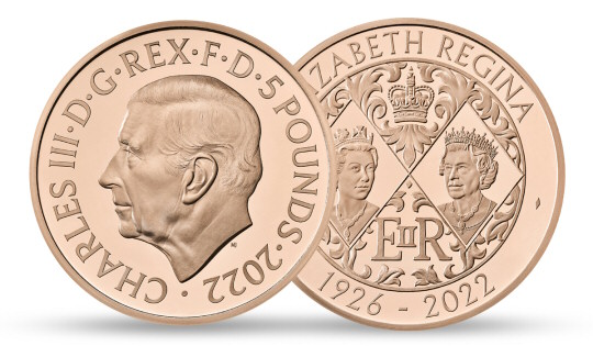 Queen Elizabeth II Memorial £5 Gold Proof Coin