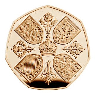 Queen Elizabeth II Memorial 50p Gold Proof Coin