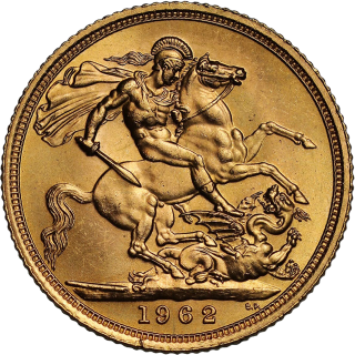 Reverse: Elizabeth II 1962 Sovereign