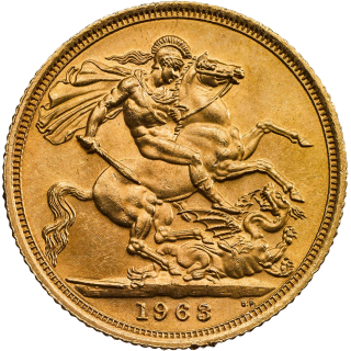 Reverse: Elizabeth II 1963 Sovereign