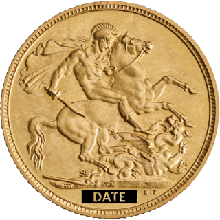 Reverse: George V 1923 Gold Sovereign Proof SA (Pretoria Mint)