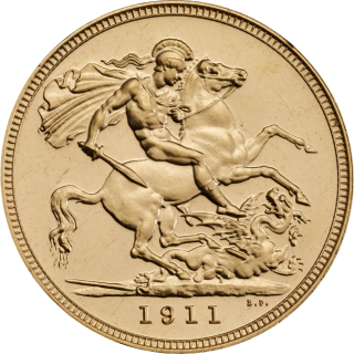 Reverse: George V 1911 Gold Sovereign Proof