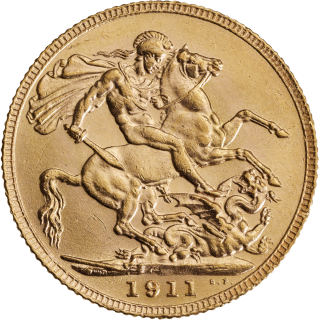 Reverse: George V 1911 Gold Sovereign