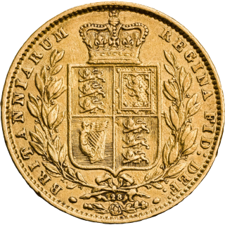 Reverse: Victoria 1872 Gold Sovereign