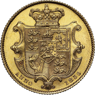 Reverse: William IV 1836 Gold Sovereign