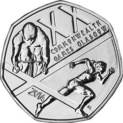 2014 UK Commonwealth Games 50p