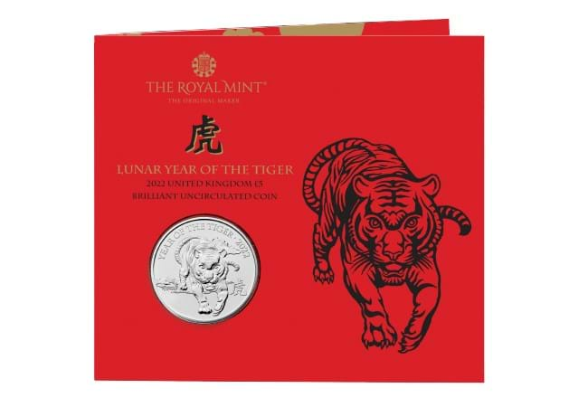 UK 2022 Lunar Year of the Tiger £5 BU Pack