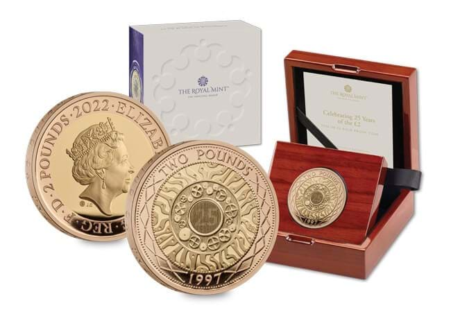 UK Gold Proof £2 celebrating the 25th Anniversary of the £2