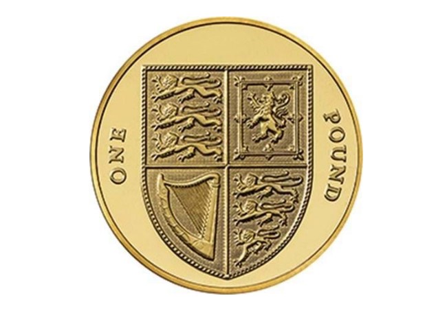 UK Royal Arms Shield Circulation £1