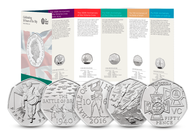 Own the 50th Anniversary of the 50p Military Brilliant Uncirculated Set