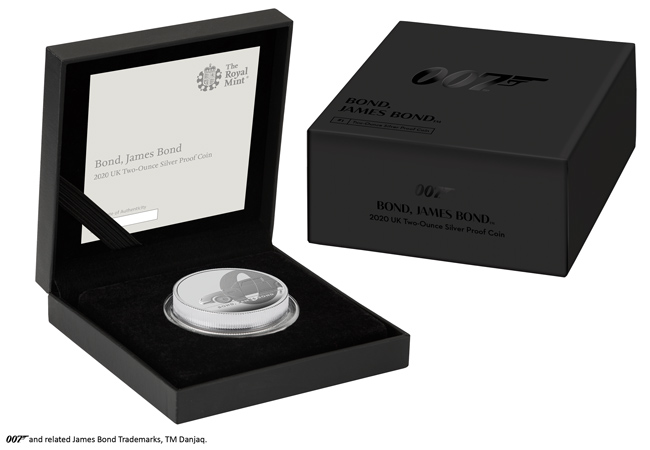 Secure the extremely limited James Bond 2oz Silver Proof Coin