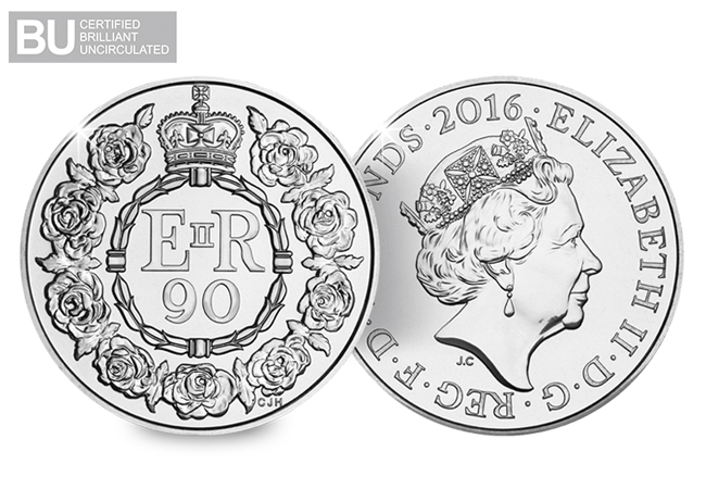 2016 UK 90th Birthday CERTIFIED BU £5