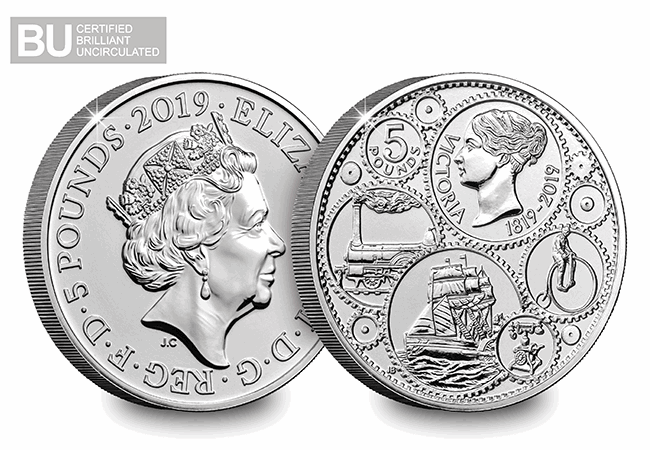 2019 UK 200th Anniversary of the Birth of Queen Victoria CERTIFIED BU £5