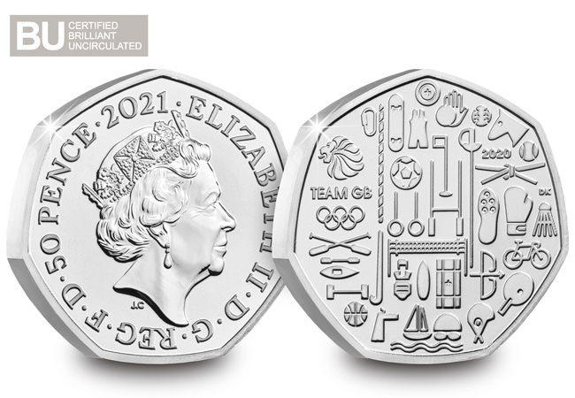 2021 UK Team GB CERTIFIED BU 50p Coin