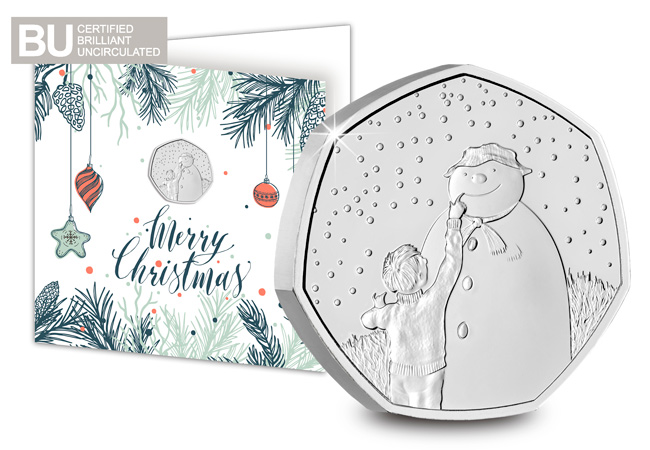 Celebrate the festive season with the 2021 UK The Snowman™ 50p Christmas Card!