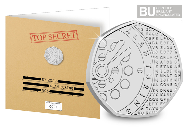 JUST 2,500 available - Limited Edition Alan Turing 50p Display Card