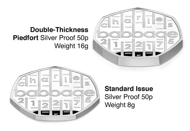 Extremely limited: NEW Charles Babbage UK Silver Piedfort 50p