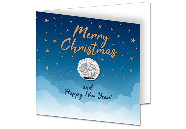 50p Christmas Card is the perfect way to wish a Merry Christmas this year…