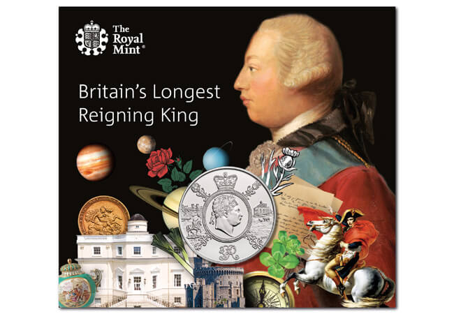 The UK 2020 King George III £5 BU Pack