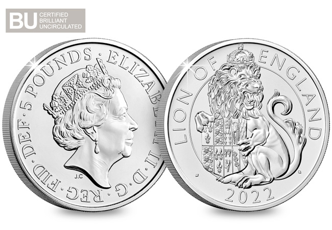 2022 UK Lion of England CERTIFIED BU £5