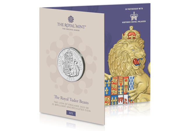 The Royal Tudor Beasts Collection: The Lion of England £5 BU Pack