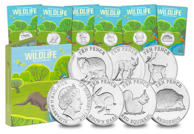 Own ALL SIX Woodland Mammals Uncirculated 10p Coins